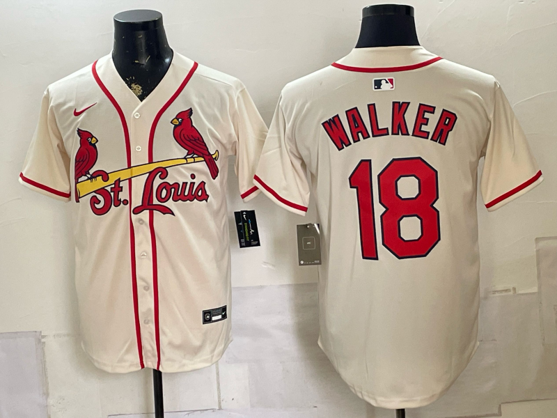 Men 2026 St.Louis Cardinals #18 Walker cream Nike MLB Jersey 0723003
